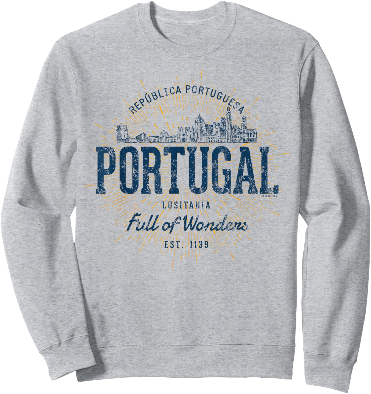 Retro Style Vintage Portugal Sweatshirt - Sweatshirt | Ash