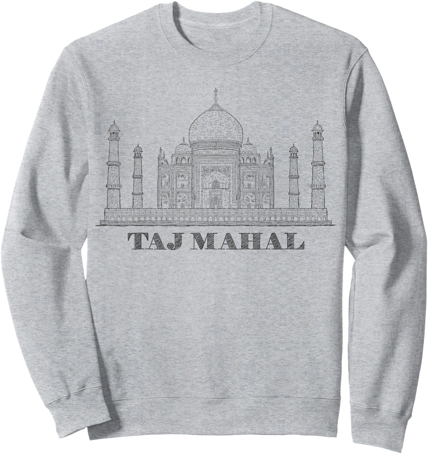 India Shirt Taj Mahal Mausoleum Mandala Shirt Sweatshirt - Sweatshirt | Ash