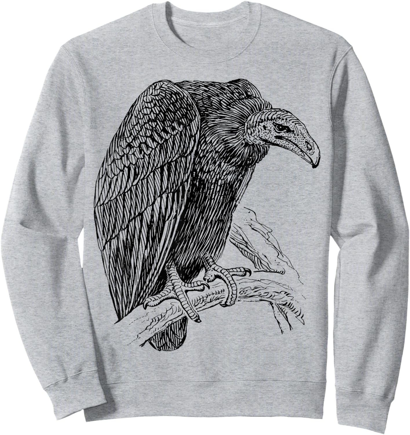 Turkey Vulture Bird Perched Sweatshirt - Sweatshirt | Ash