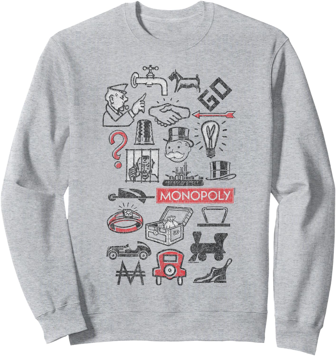 Monopoly Icons Sweatshirt - Sweatshirt | Ash
