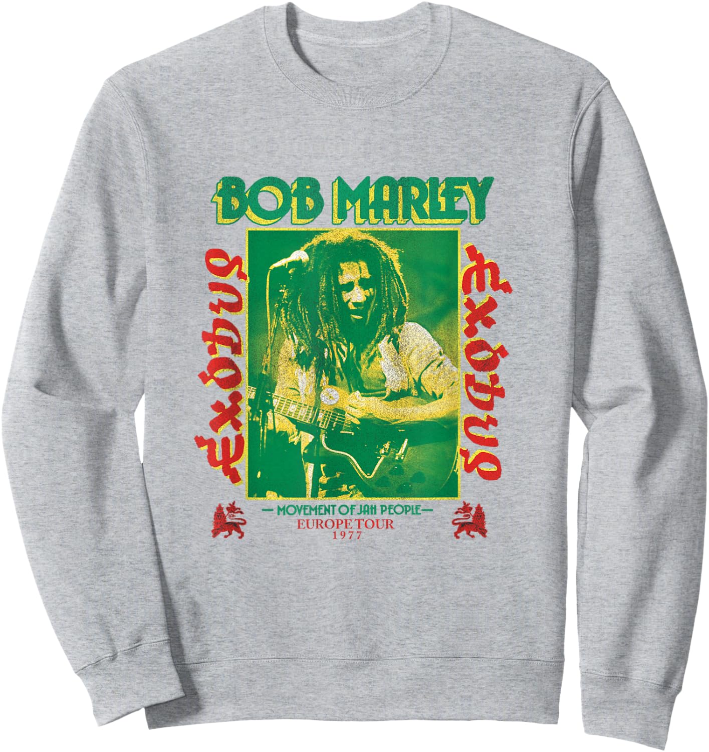 Bob Marley Exodus Movement of Jah People Guitar White Small Sweatshirt - Sweatshirt | Ash