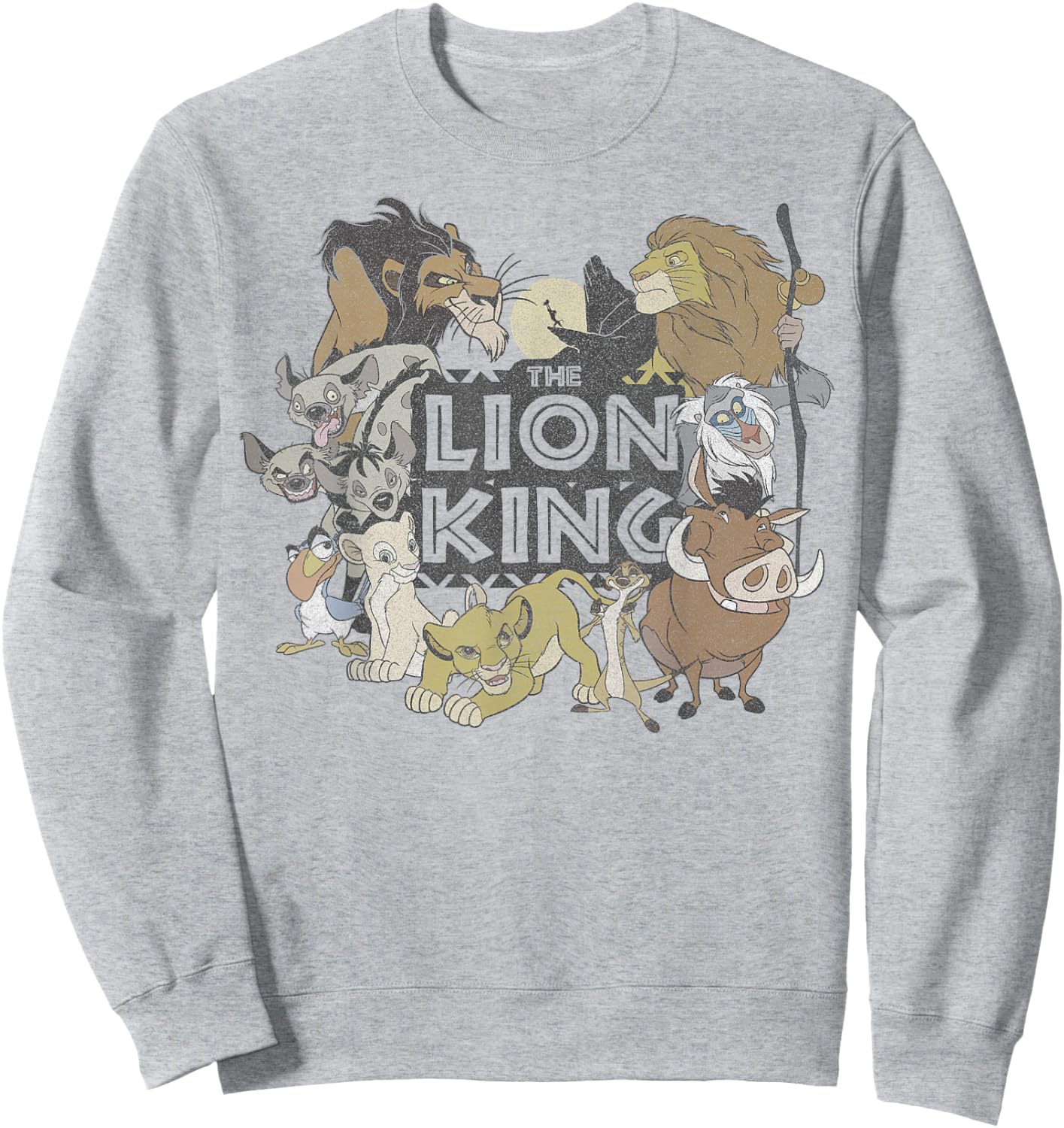 Disney Lion King Main Cast Movie Logo Graphic Sweatshirt - Sweatshirt | Ash