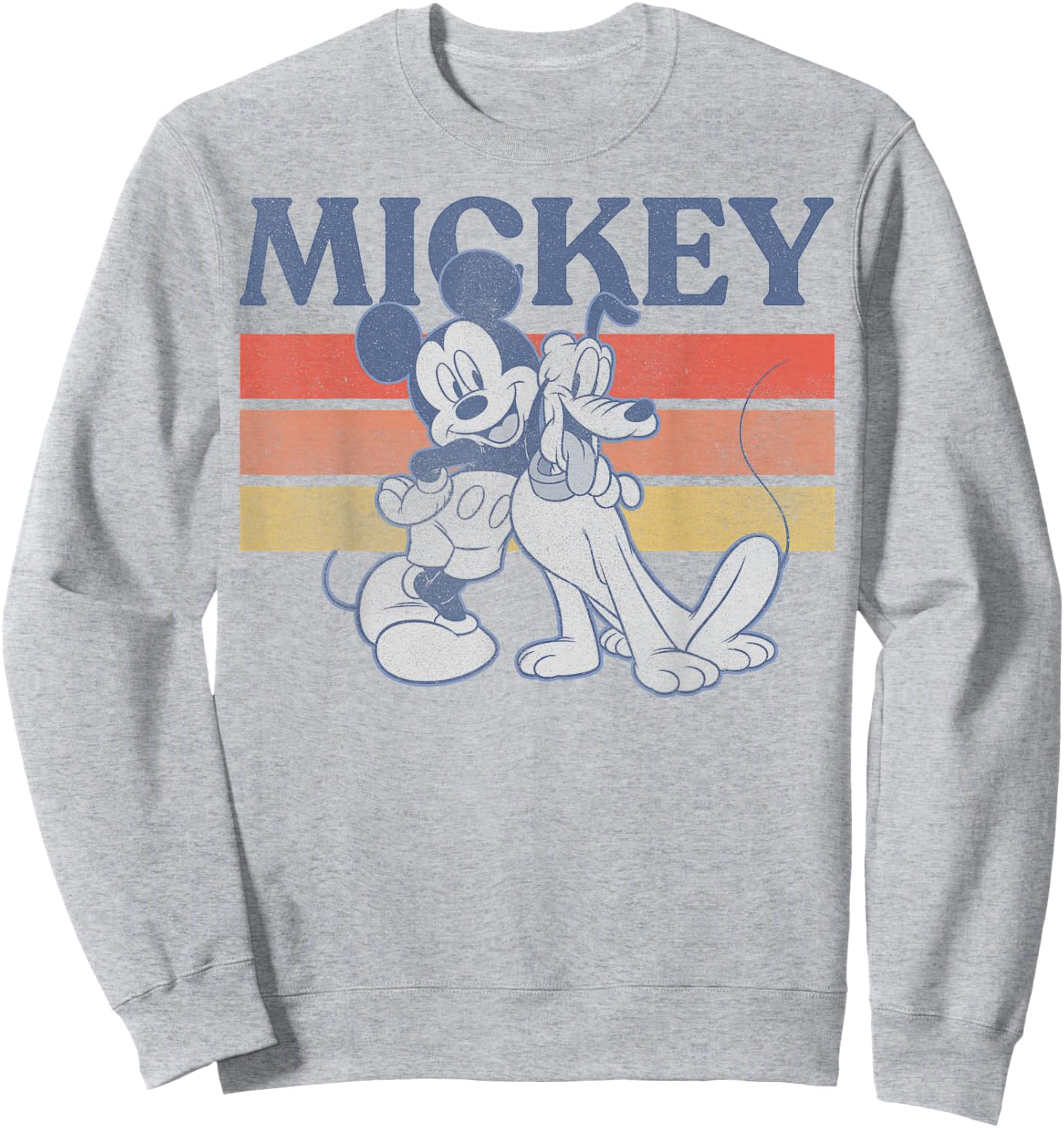 Disney Mickey and Friends Mickey and Pluto Retro Line Small Sweatshirt - Sweatshirt | Ash