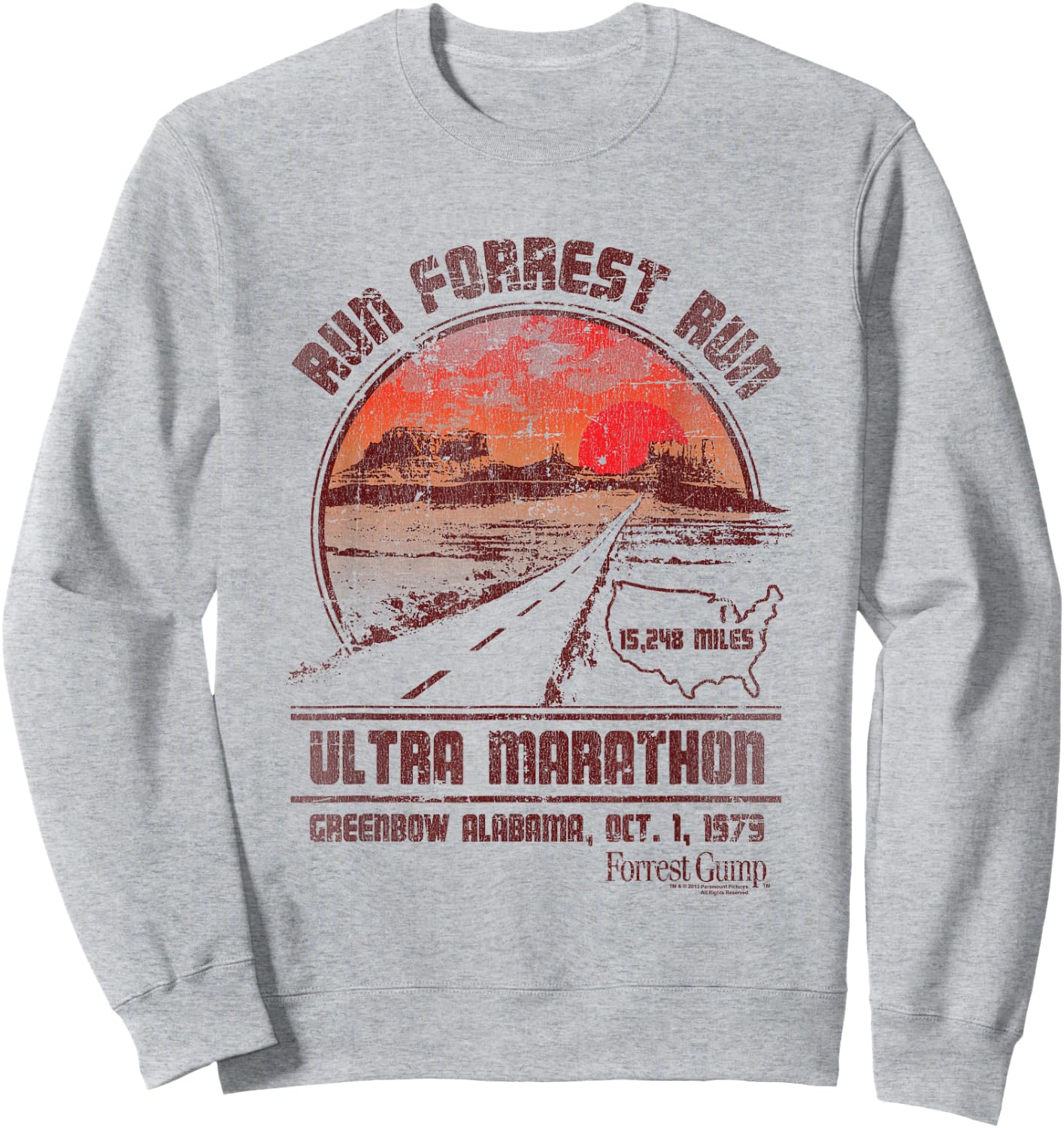 Forrest Gump Ultra Marathon Sweatshirt - Sweatshirt | Ash
