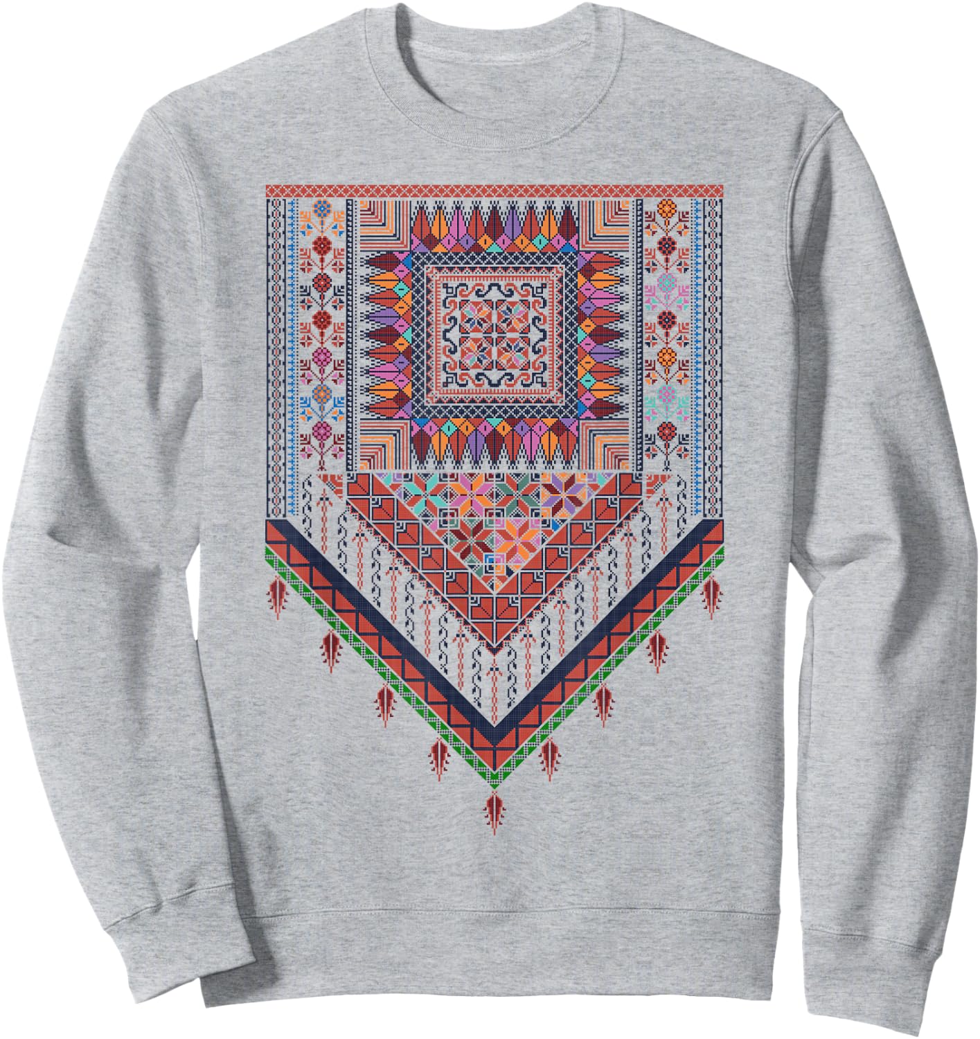 Palestine Trational Women Girls Palestinian Woman Thobe Thob Sweatshirt - Sweatshirt | Ash