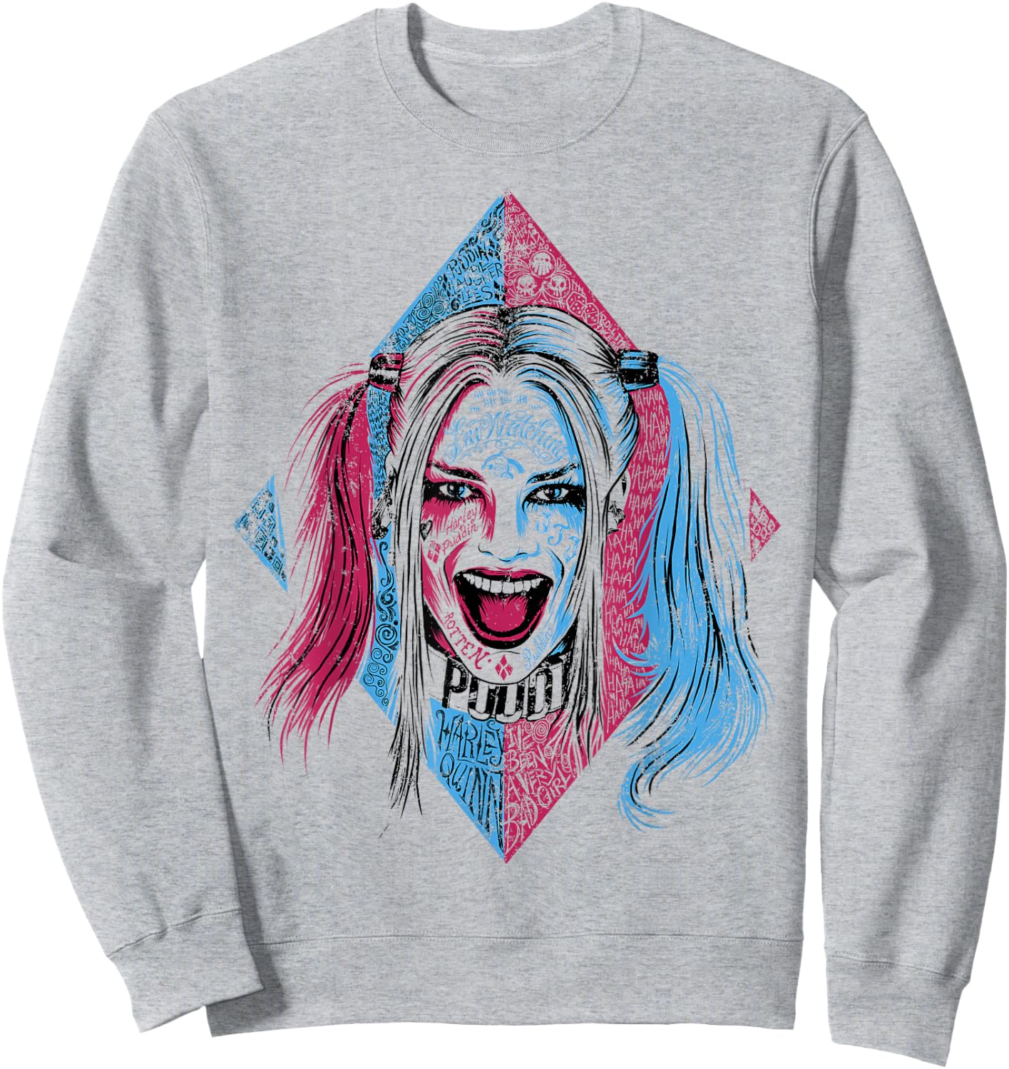 DC Suicide Squad Harley Quinn Lil Face Sweatshirt - Sweatshirt | Ash