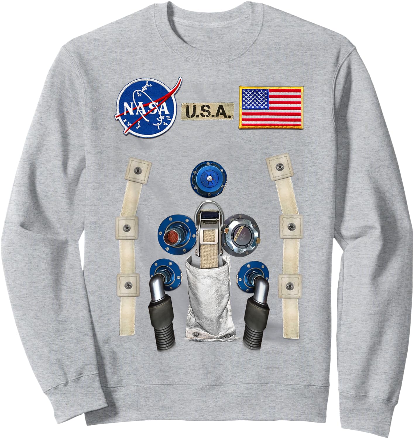 NASA U.S.A. Astronaut Suit Costume Sweatshirt - Sweatshirt | Ash