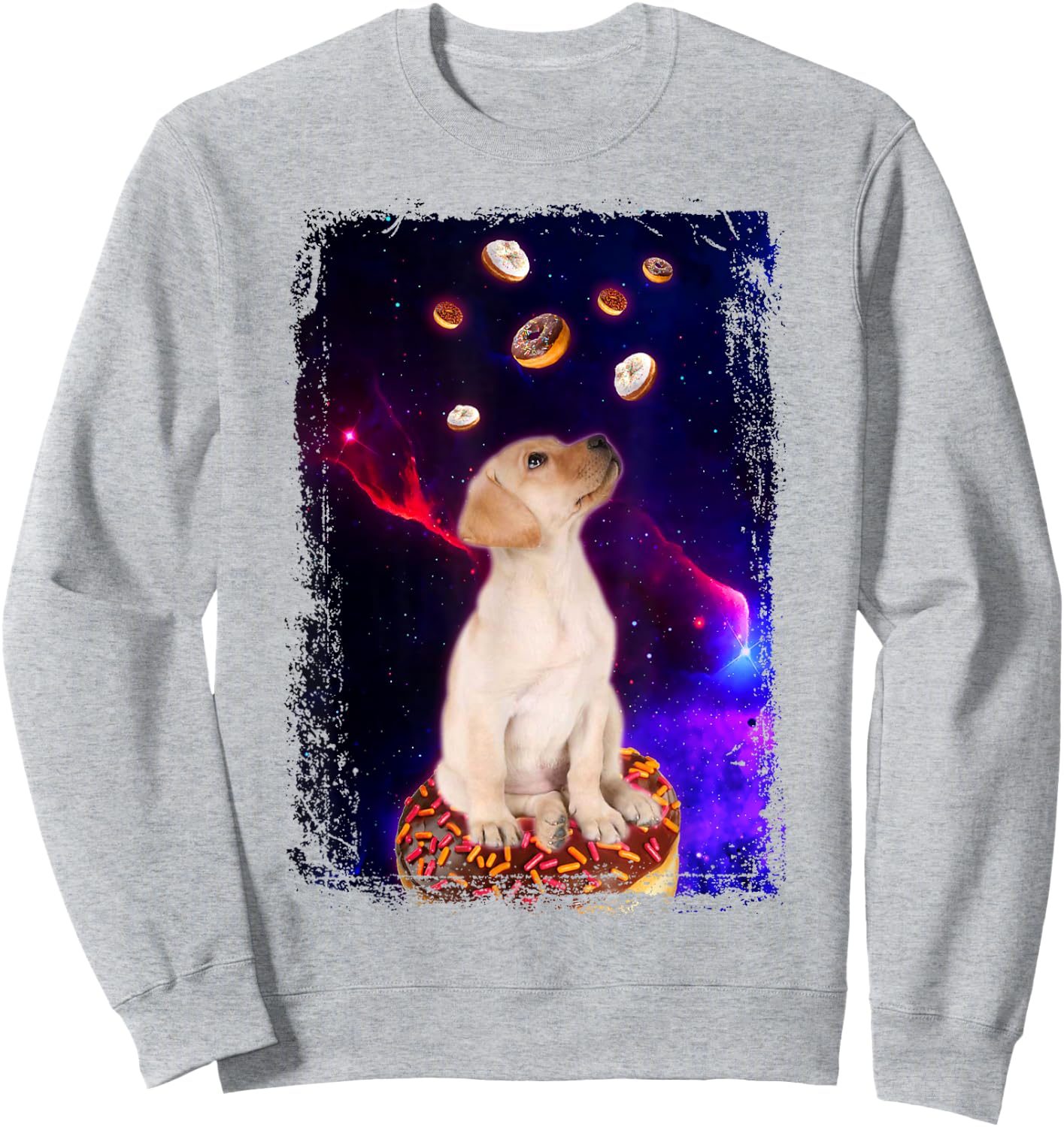 Lab Shirt Boys Girls Lab Space Dog - Puppy Lovers Kid Girl Sweatshirt - Sweatshirt | Ash