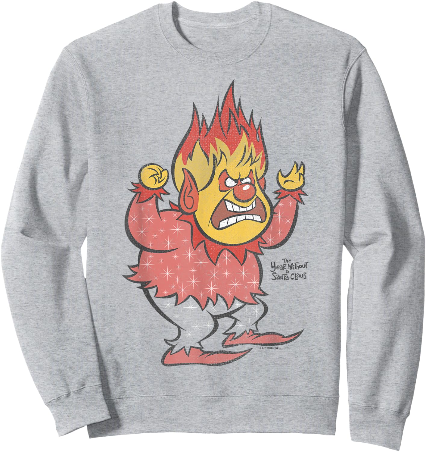 The Year Without A Santa Claus Heat Miser Portrait Sweatshirt - Sweatshirt | Ash