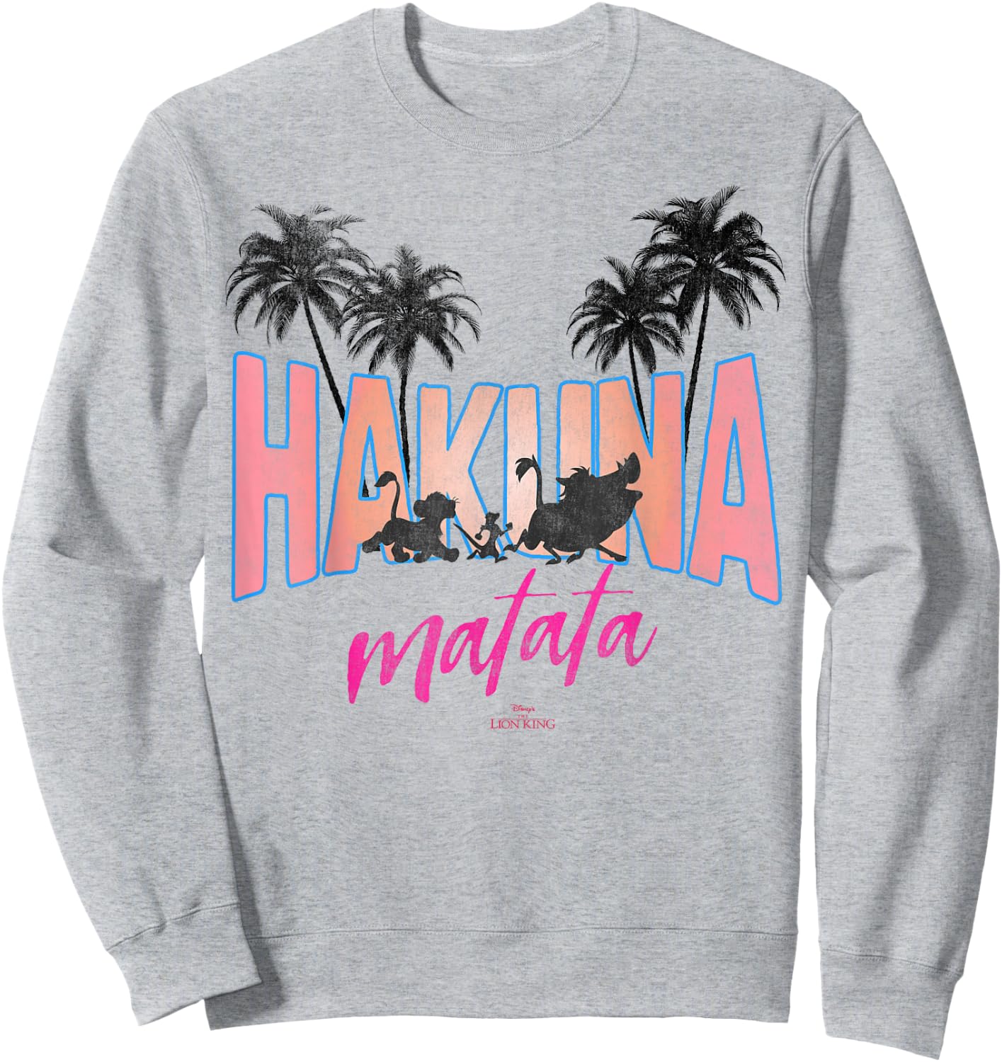 Disney Lion King Tropical Hakuna Matata Group Sweatshirt - Sweatshirt | Ash