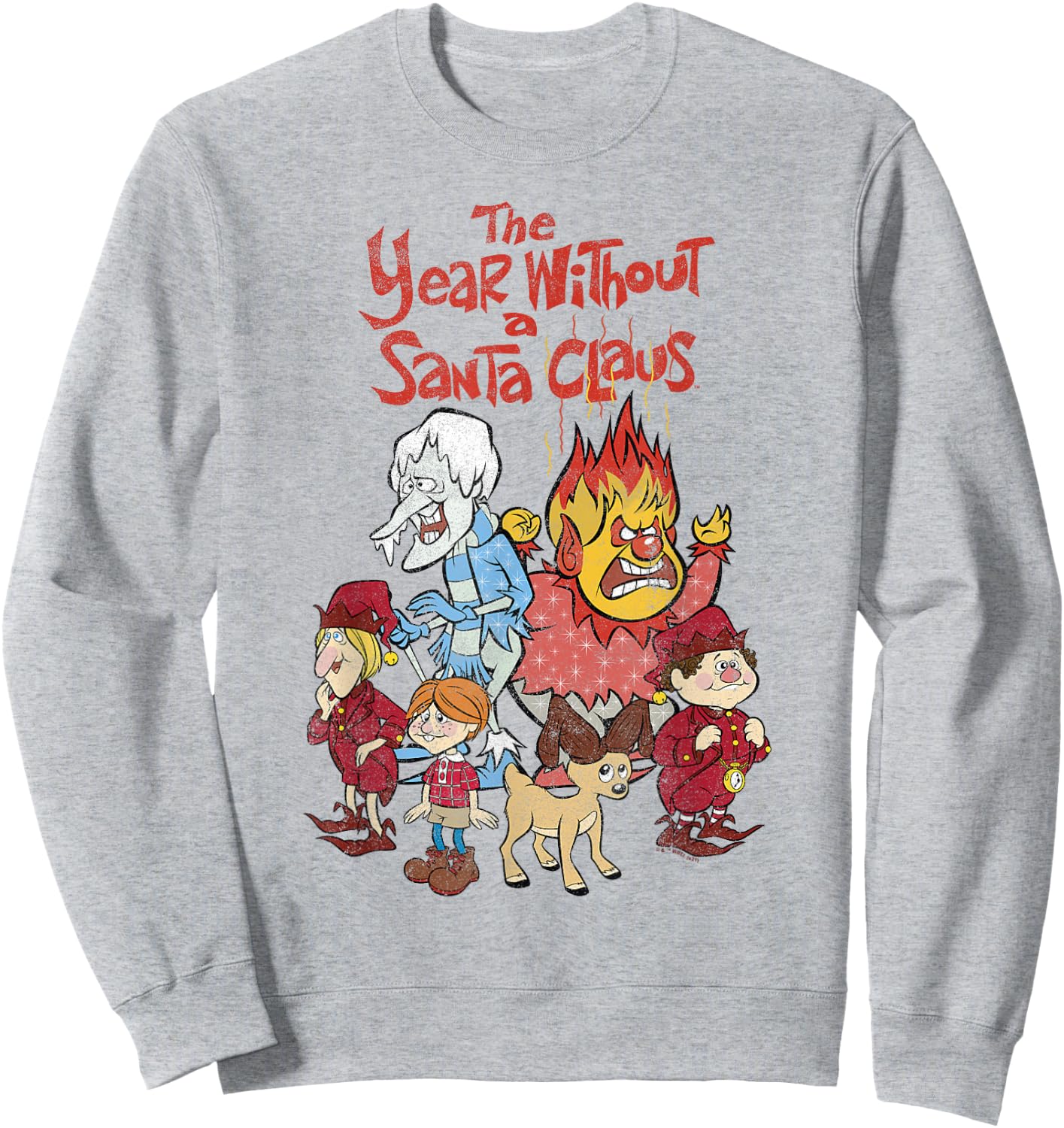 The Year Without A Santa Claus Group Shot Logo Sweatshirt - Sweatshirt | Ash