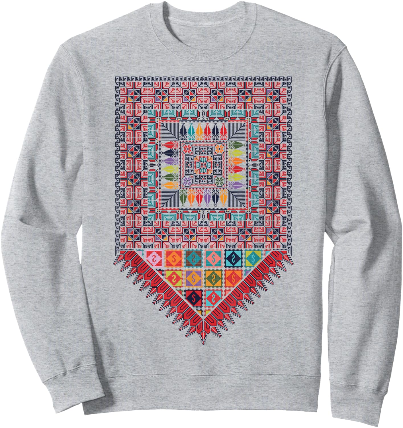 Palestine Women Arabic Girls Islamic Folklore Thobe Sweatshirt - Sweatshirt | Ash