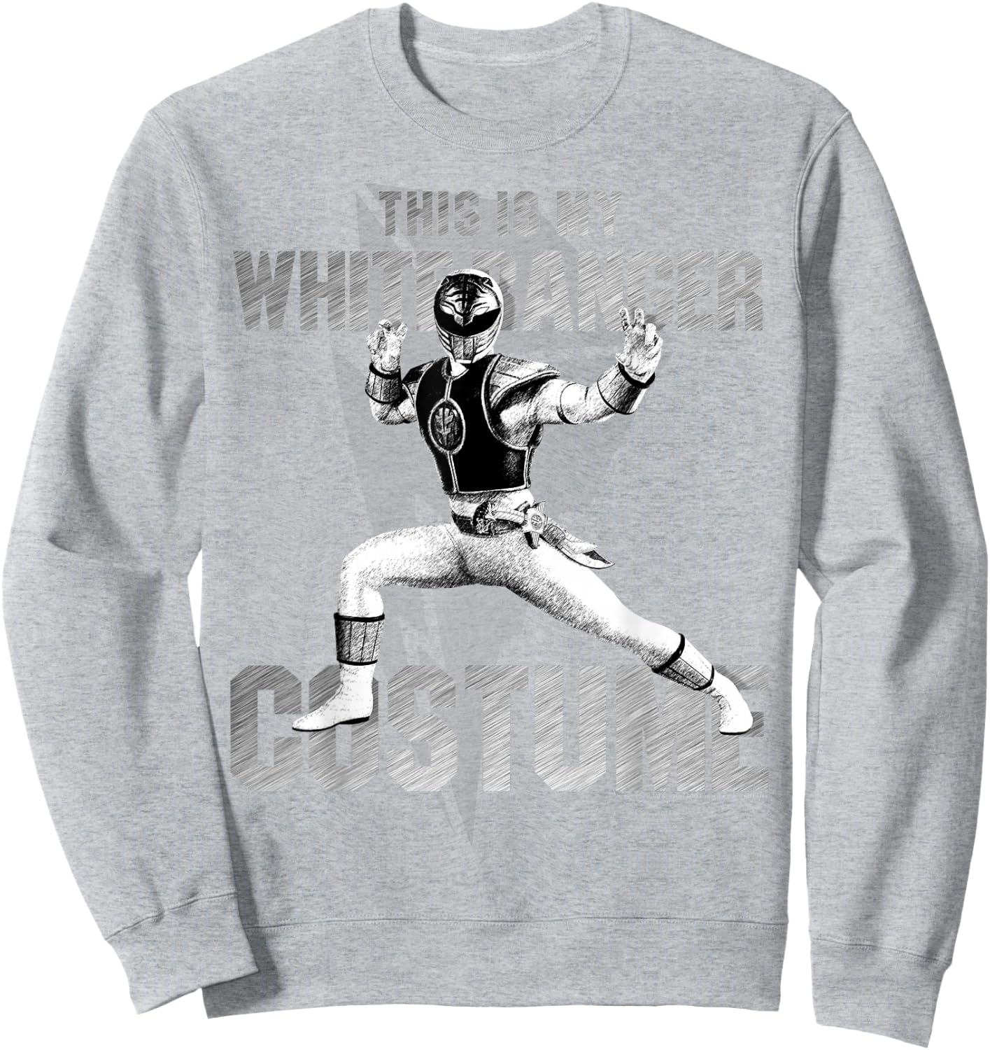 Power Rangers Halloween This is My White Ranger Costume Sweatshirt - Sweatshirt | Ash