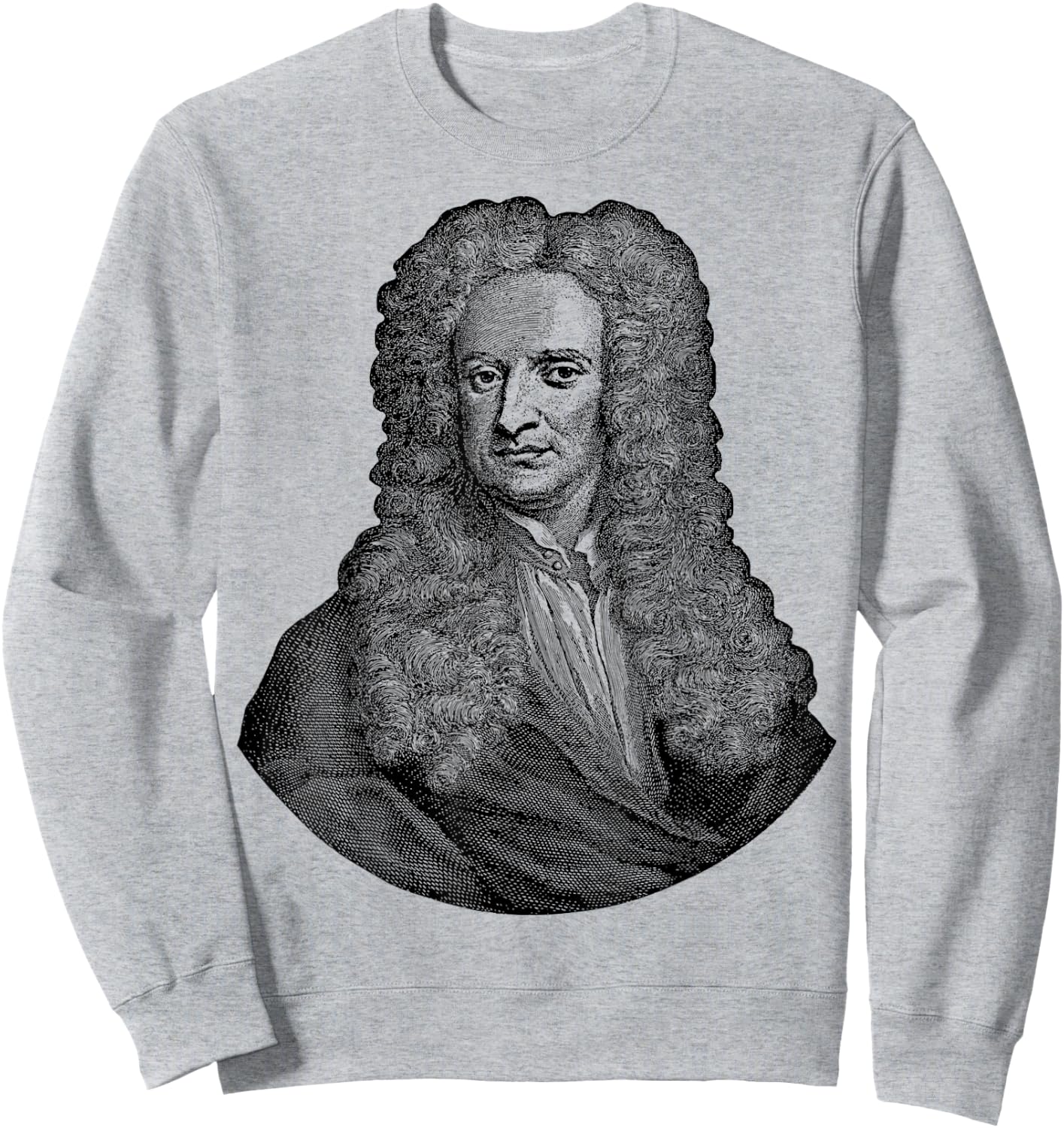 Sir Isaac Newton Face Portrait Gravity Science Sweatshirt - Sweatshirt | Ash