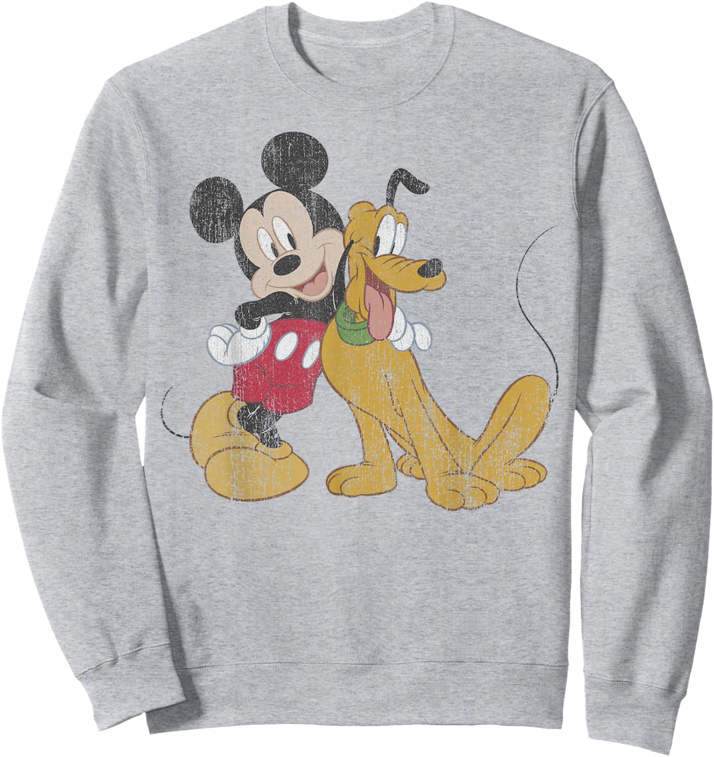 Disney Mickey and Friends Mickey and Pluto Best Buds Small Sweatshirt - Sweatshirt | Ash