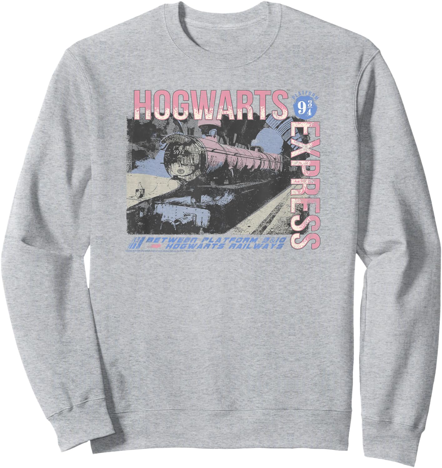 Harry Potter Hogwarts Express Vintage Poster Sweatshirt - Sweatshirt | Ash