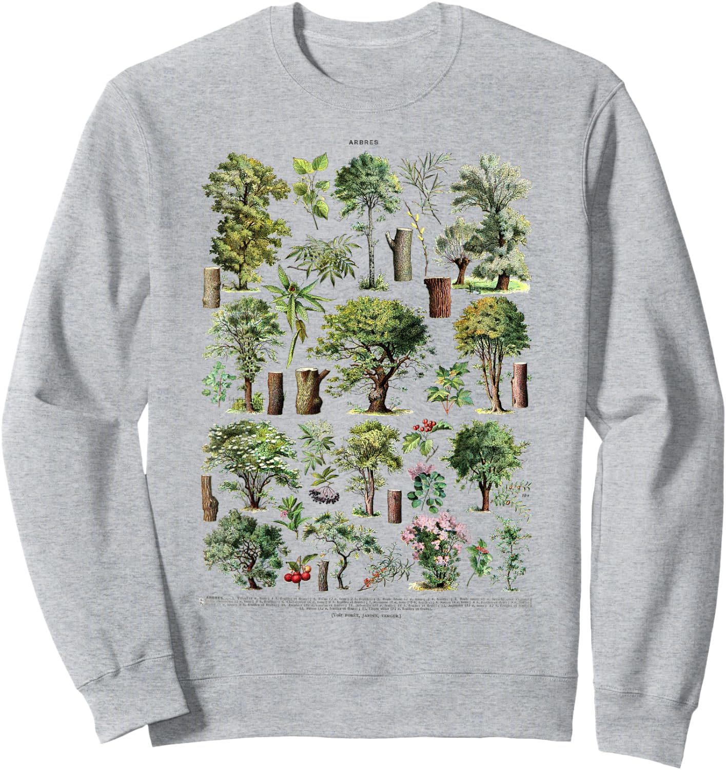 Garden Flowering Trees nature poster, tree Arboretum Sweatshirt - Sweatshirt | Ash