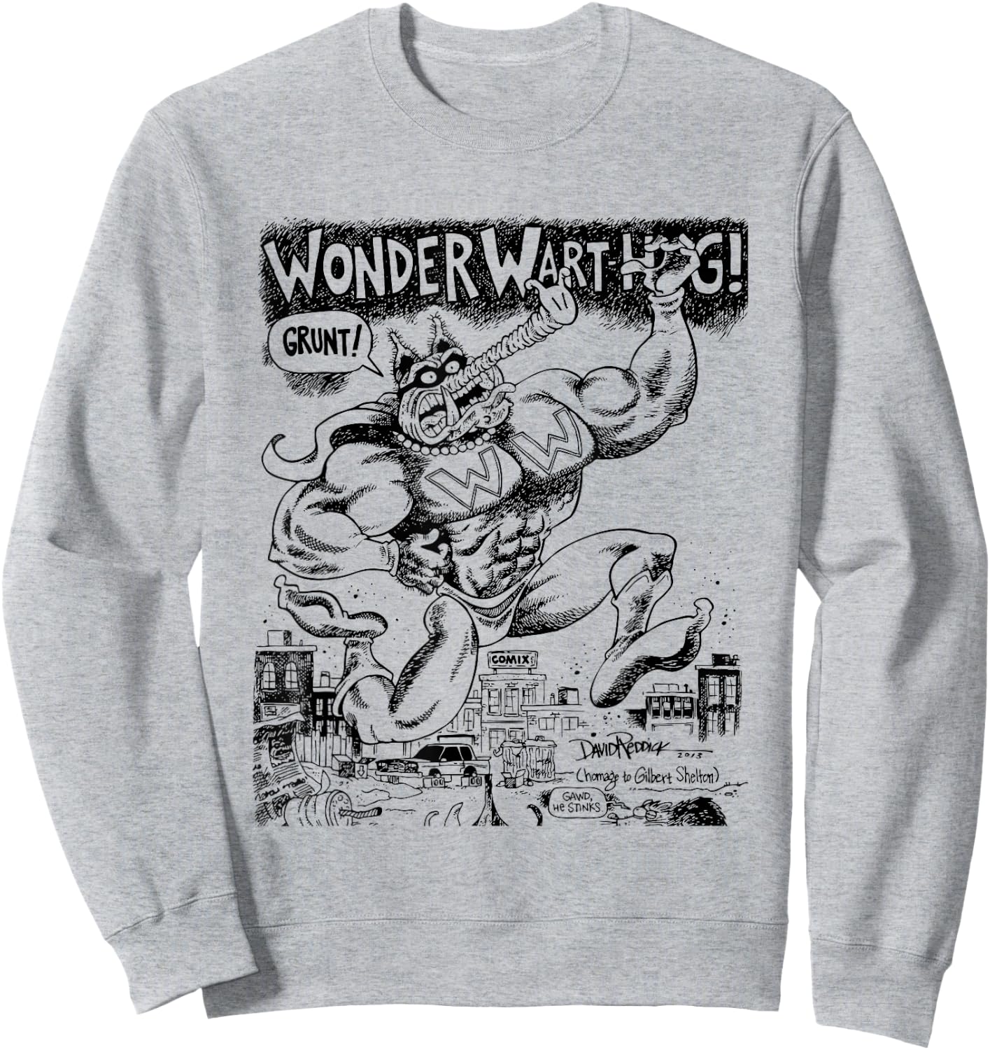 Wond Warthog 02 Sweatshirt - Sweatshirt | Ash
