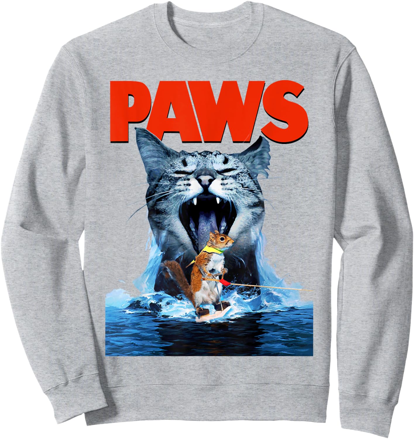 Paws Cat Lover, Horror Movie Parody T Shirt Sweatshirt - Sweatshirt | Ash