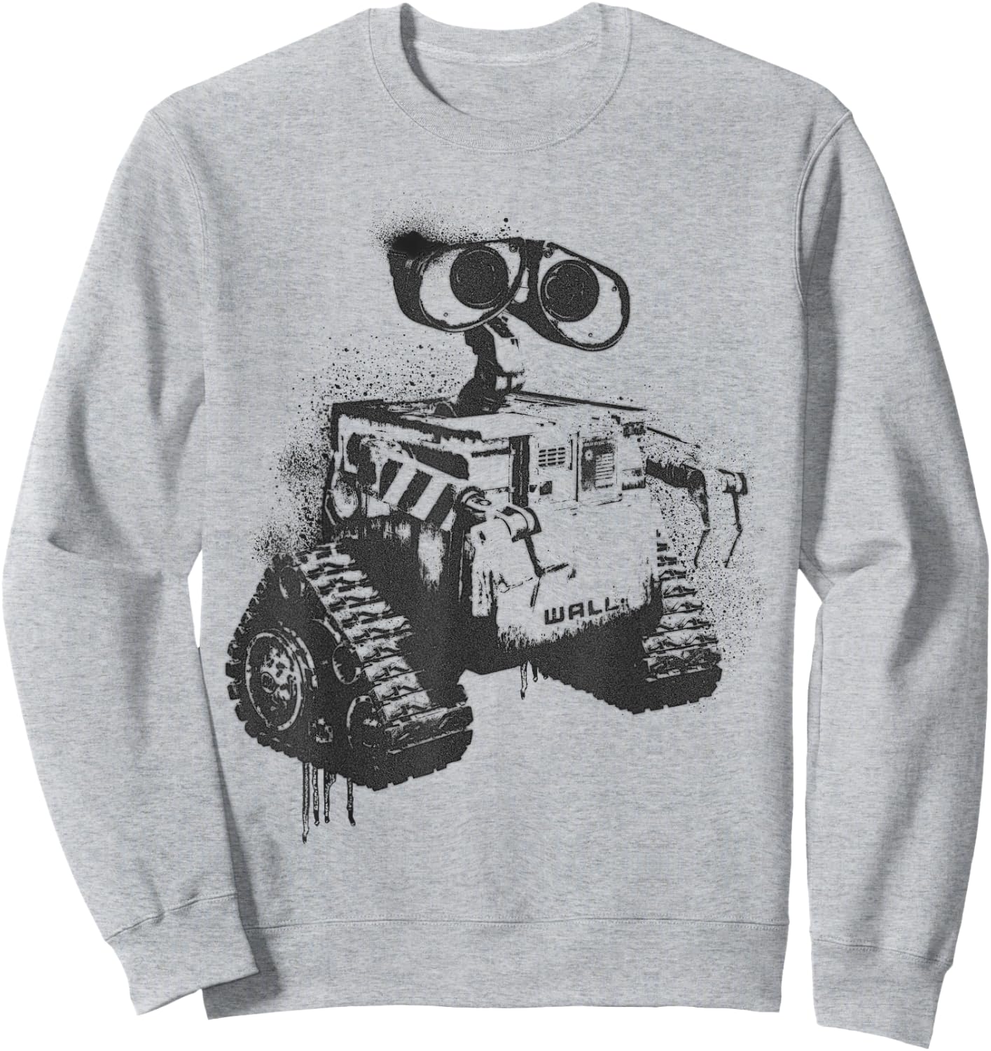 Disney Pixar Wall-E Spray Paint Stencil Sweatshirt - Sweatshirt | Ash