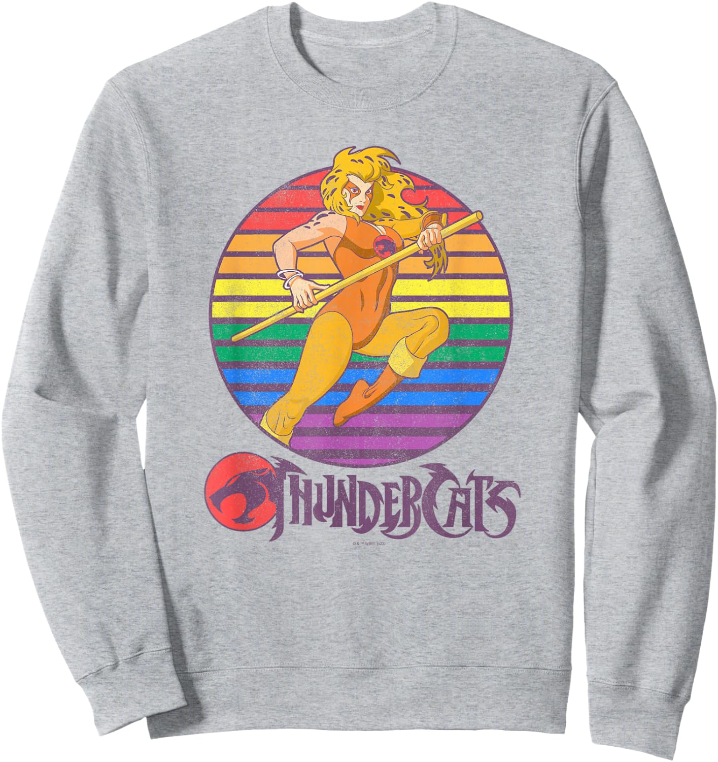 Thundercats Cheetara Rainbow Sunset Poster Sweatshirt - Sweatshirt | Ash