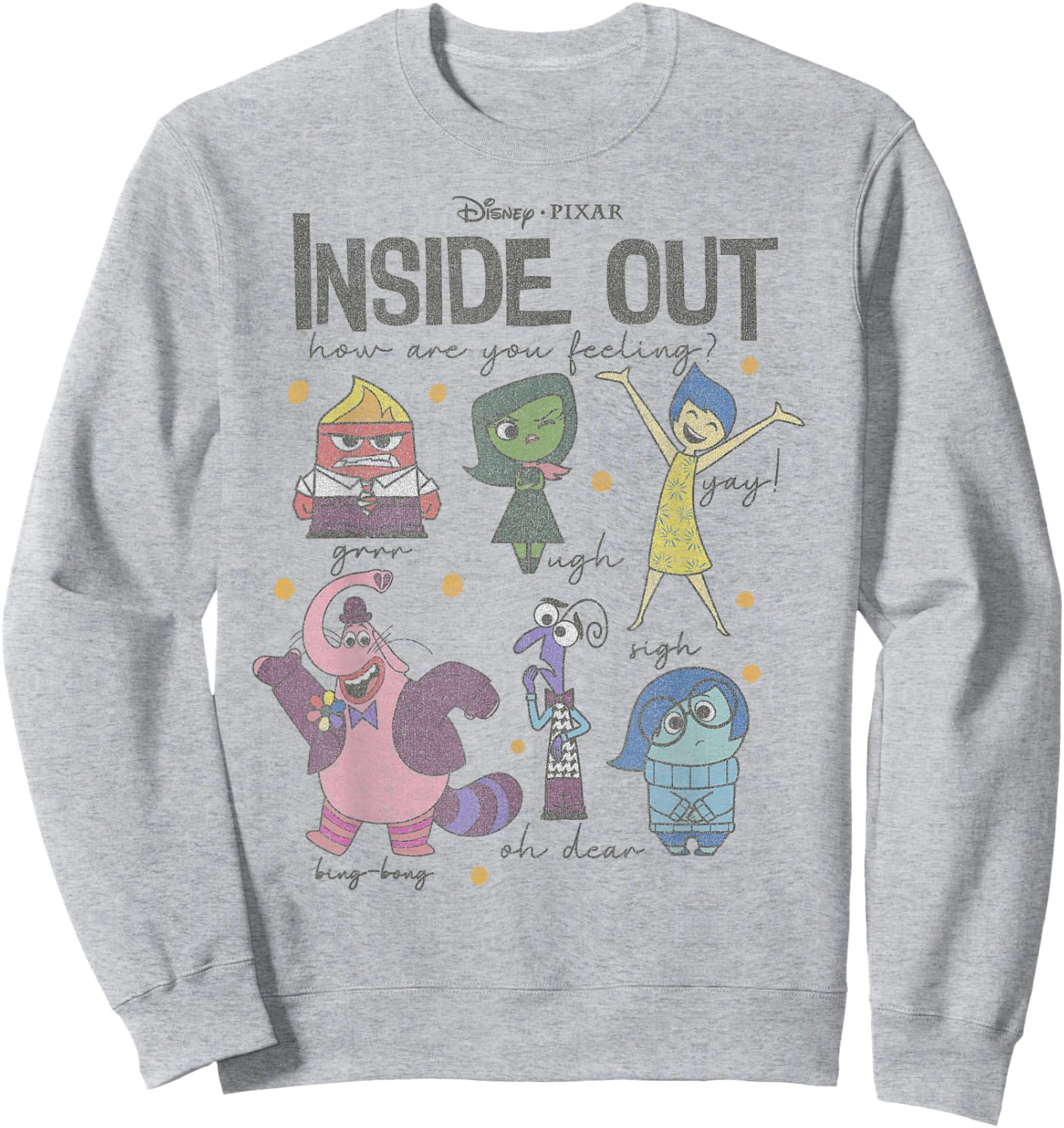 Disney Pixar Inside Out How are You Feeling Group Shot Sweatshirt - Sweatshirt | Ash