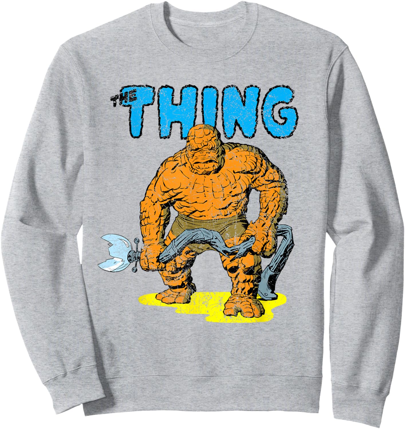 Marvel The Fantastic Four The Thing Retro Sweatshirt - Sweatshirt | Ash