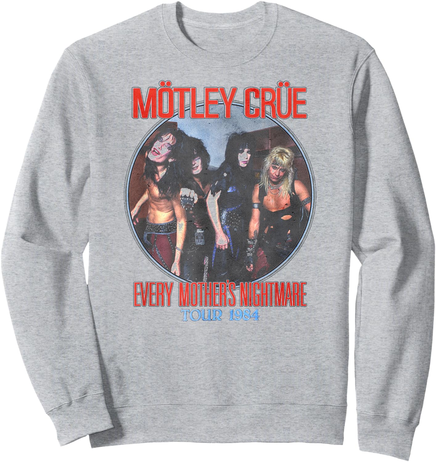 Mötley Crüe – Every Mother's Nightmare 84 Tour Sweatshirt - Sweatshirt | Ash