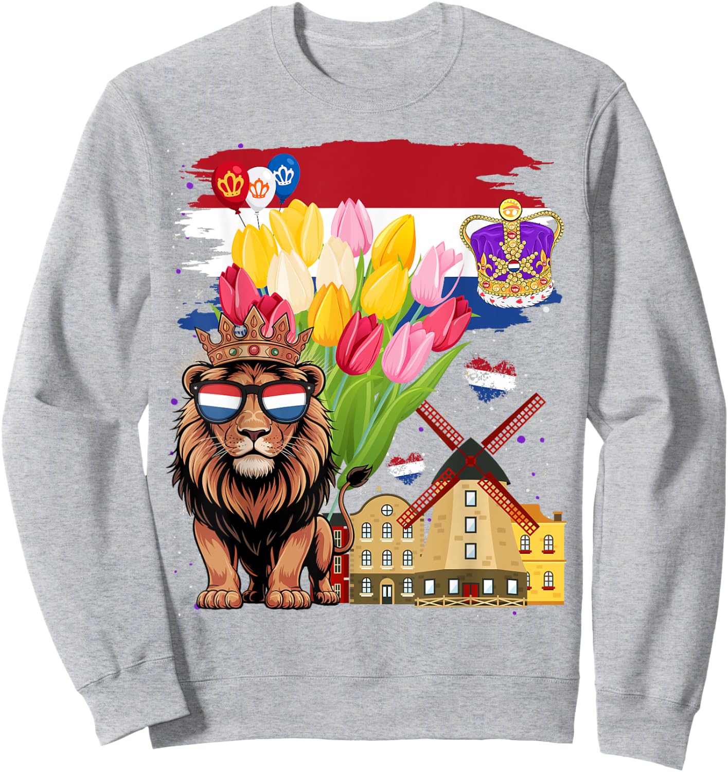 Nederland Flag Outfit Idea For Kids & Koningsdag King’s Day Sweatshirt - Sweatshirt | Ash