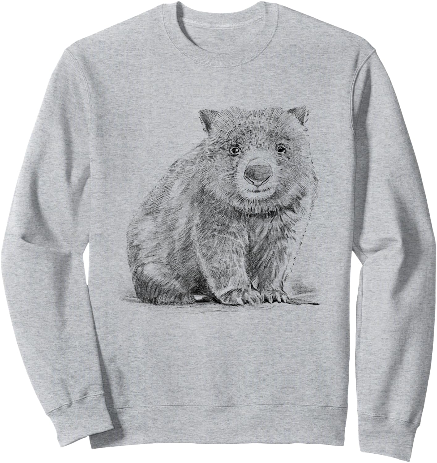 Wombat Pencil Drawing Sweatshirt - Sweatshirt | Ash