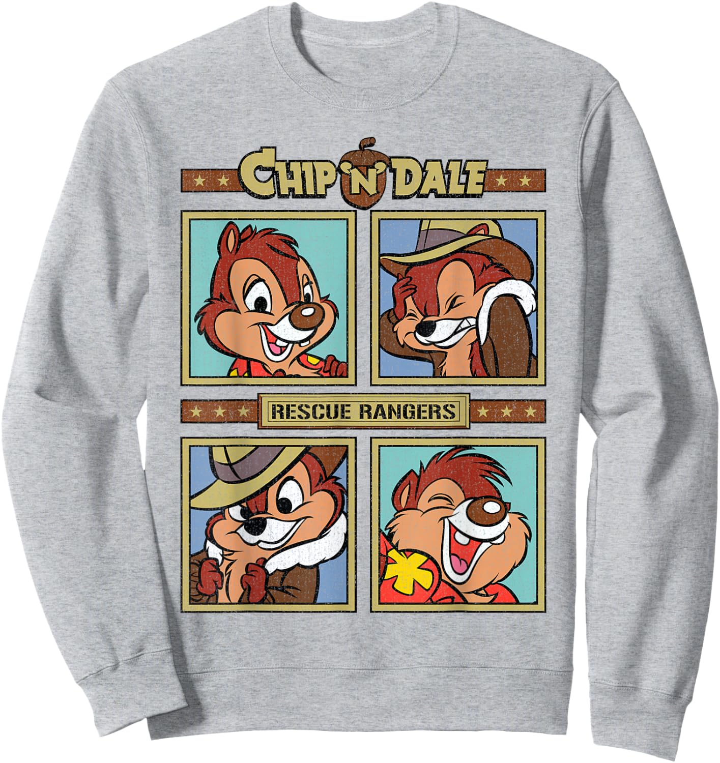 Chip 'N Dale Rescue Rangers - Squared Sweatshirt - Sweatshirt | Ash