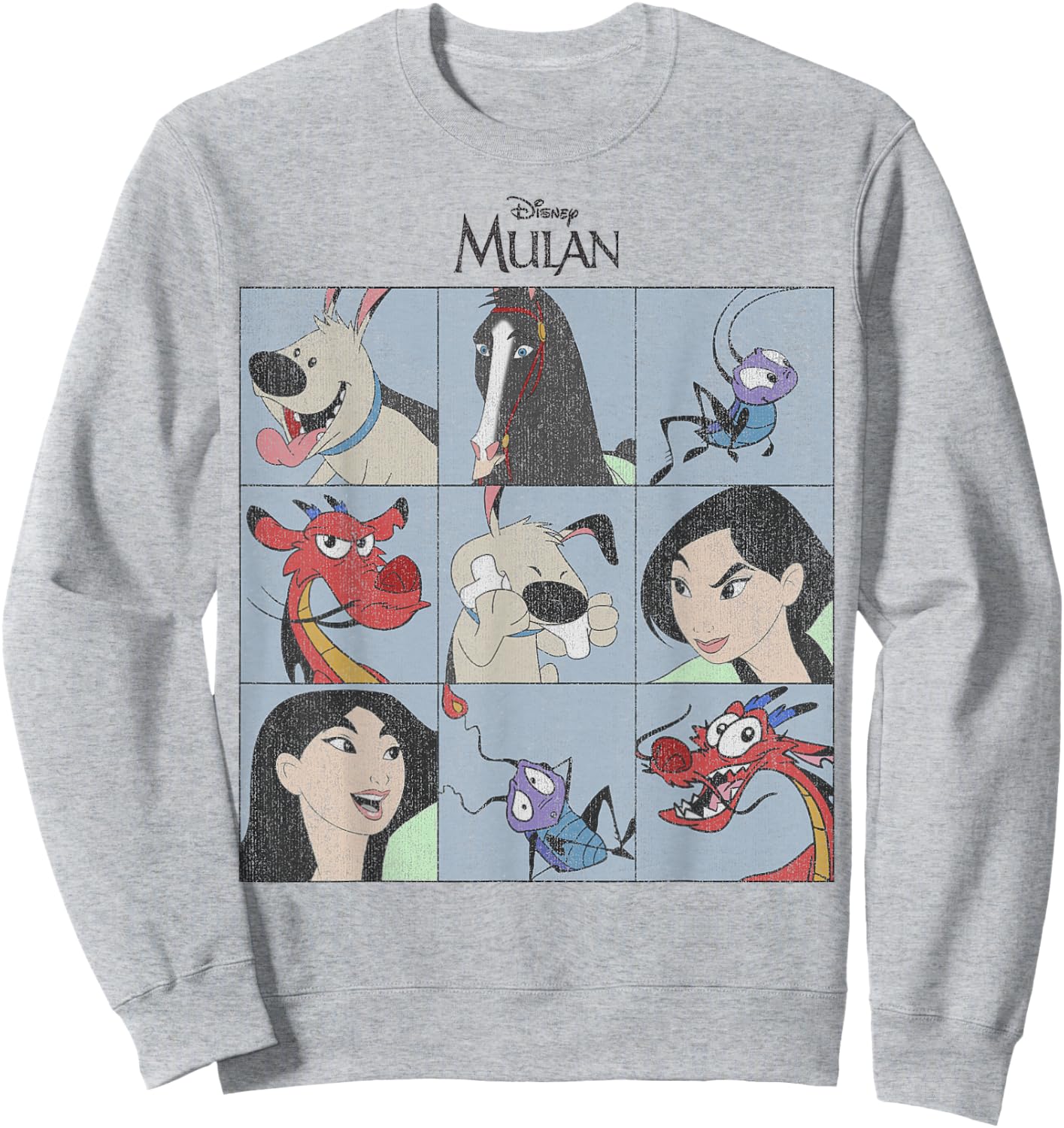 Disney Mulan Group Shot Panels Sweatshirt - Sweatshirt | Ash
