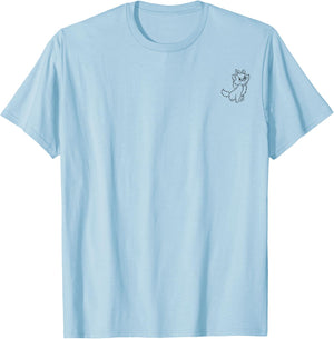 Disney The Aristocats Marie Outline Pocket T-Shirt - T-Shirt | Light Blue