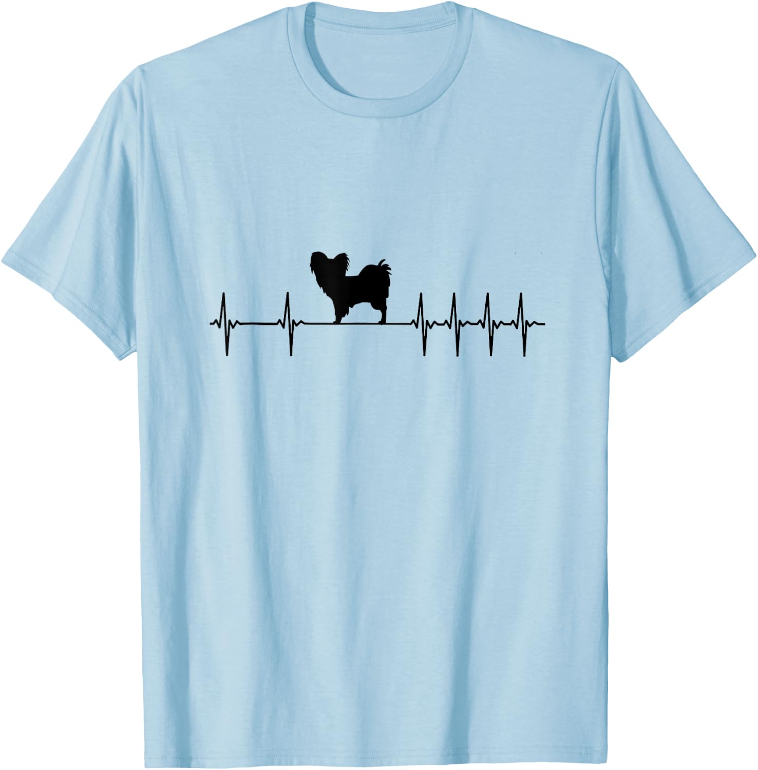 Papillon Dog Women Girls Kids T-Shirt - T-Shirt | Light Blue