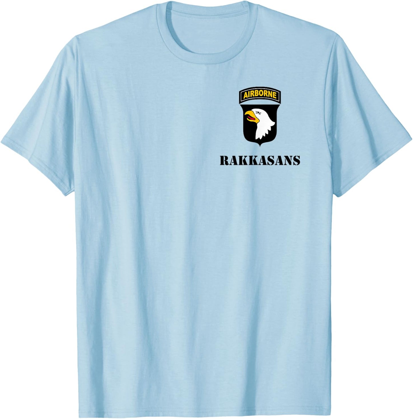 101st Airborne Shirt - Black "Rakkasans" - Classic T-Shirt - T-Shirt | Light Blue