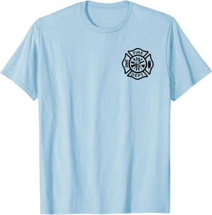 Fire Department Logo Uniform Fireman Symbol Firefighter Gear T-Shirt - T-Shirt | Light Blue