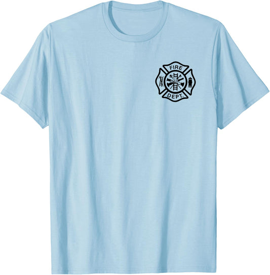 Fire Department Logo Uniform Fireman Symbol Firefighter Gear T-Shirt - T-Shirt | Light Blue