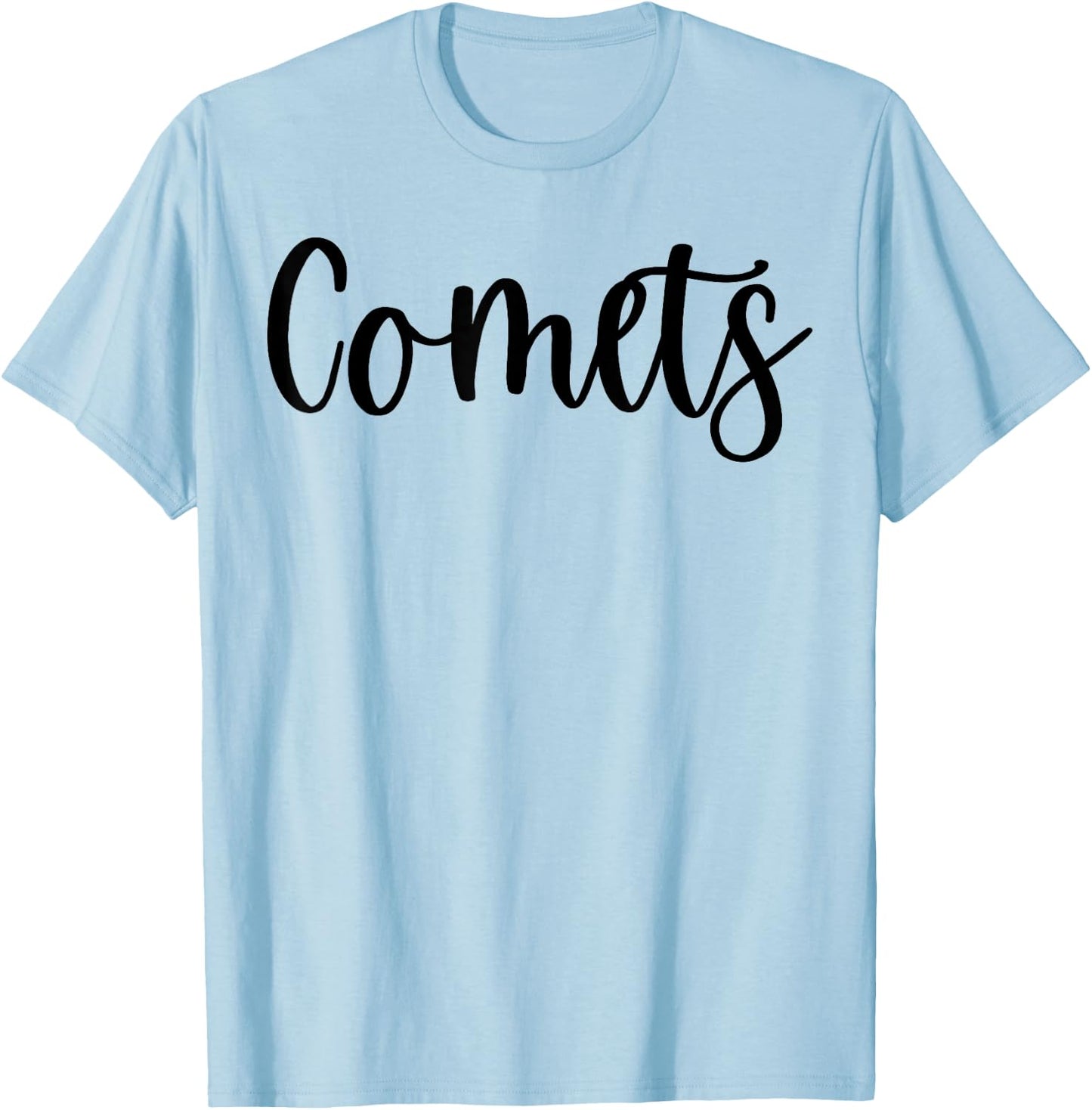 Comets School Spirit Team Mascot Game Night T-Shirt - T-Shirt | Light Blue