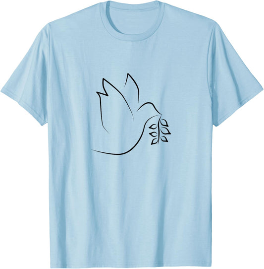 Dove of Peace, Christian Dove for Peace, Bible & Church T-Shirt - T-Shirt | Light Blue
