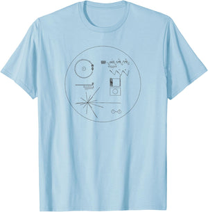 Voyager Golden Record NASA T Shirt T-Shirt - T-Shirt | Light Blue