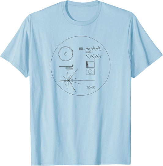 Voyager Golden Record NASA T Shirt T-Shirt - T-Shirt | Light Blue