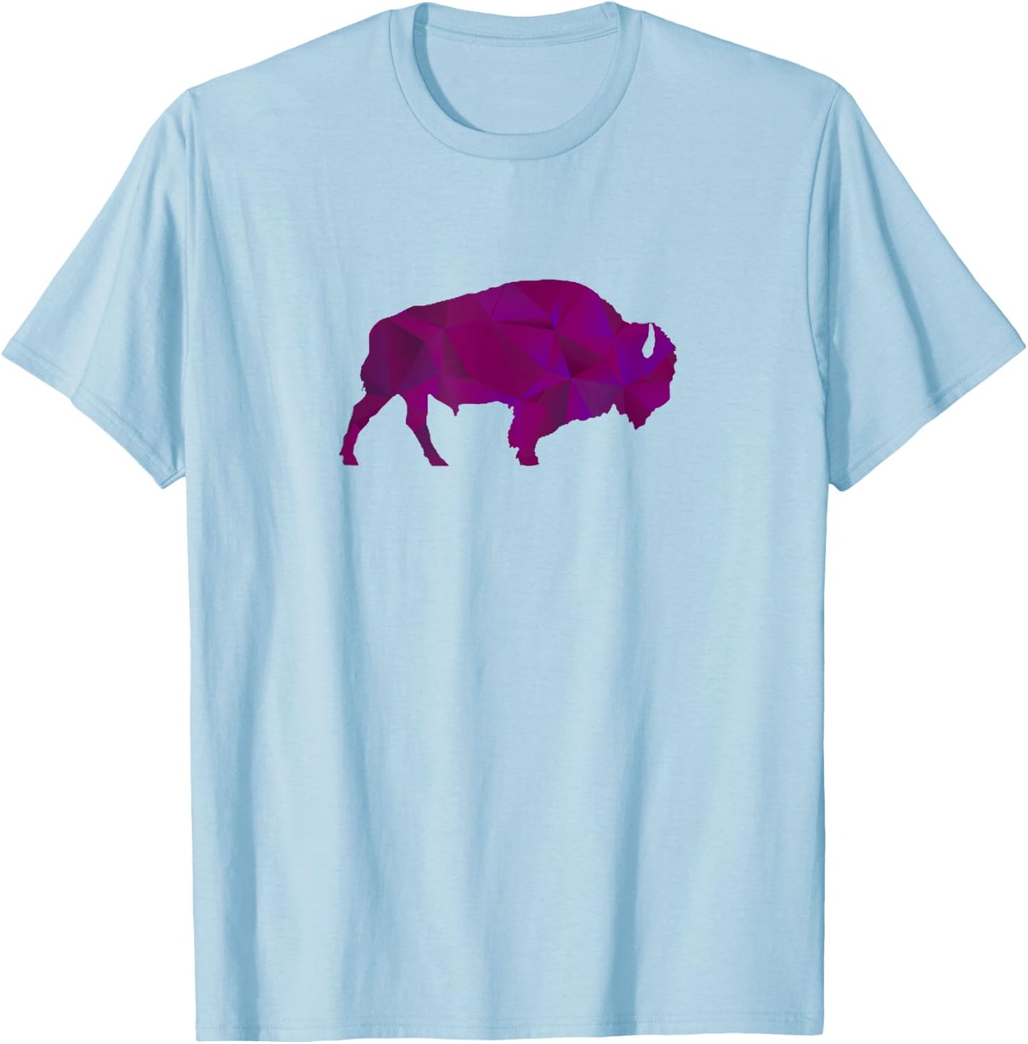 Raging Buffaloes Geometric Purple I Love Buffalo T-Shirt - T-Shirt | Light Blue