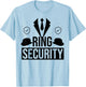 Ring Security Kids Ring Bearer Boys Wedding Tuxedo Party T-Shirt - T-Shirt | Light Blue