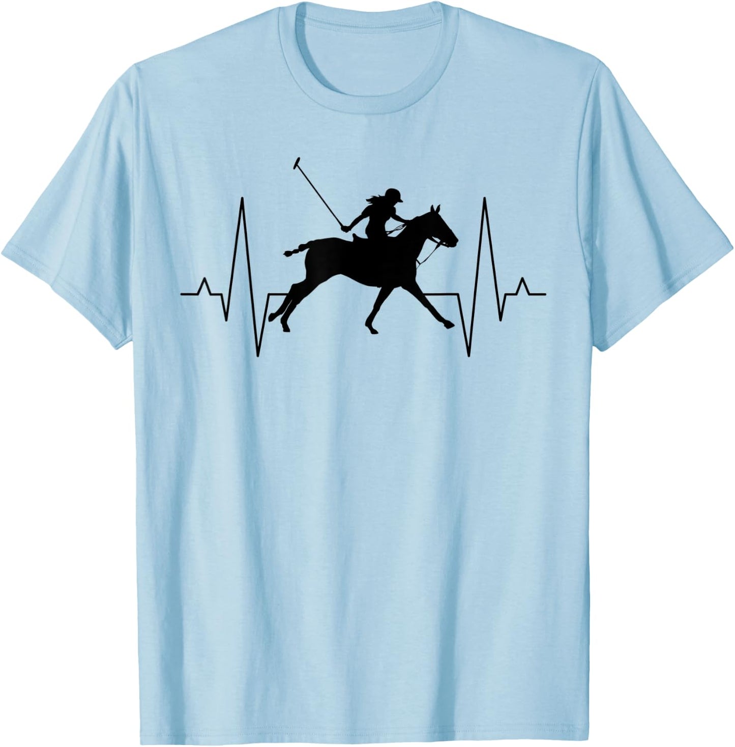 Polo Sport Equestrian with Polo Racquet ECG Line T-Shirt - T-Shirt | Light Blue