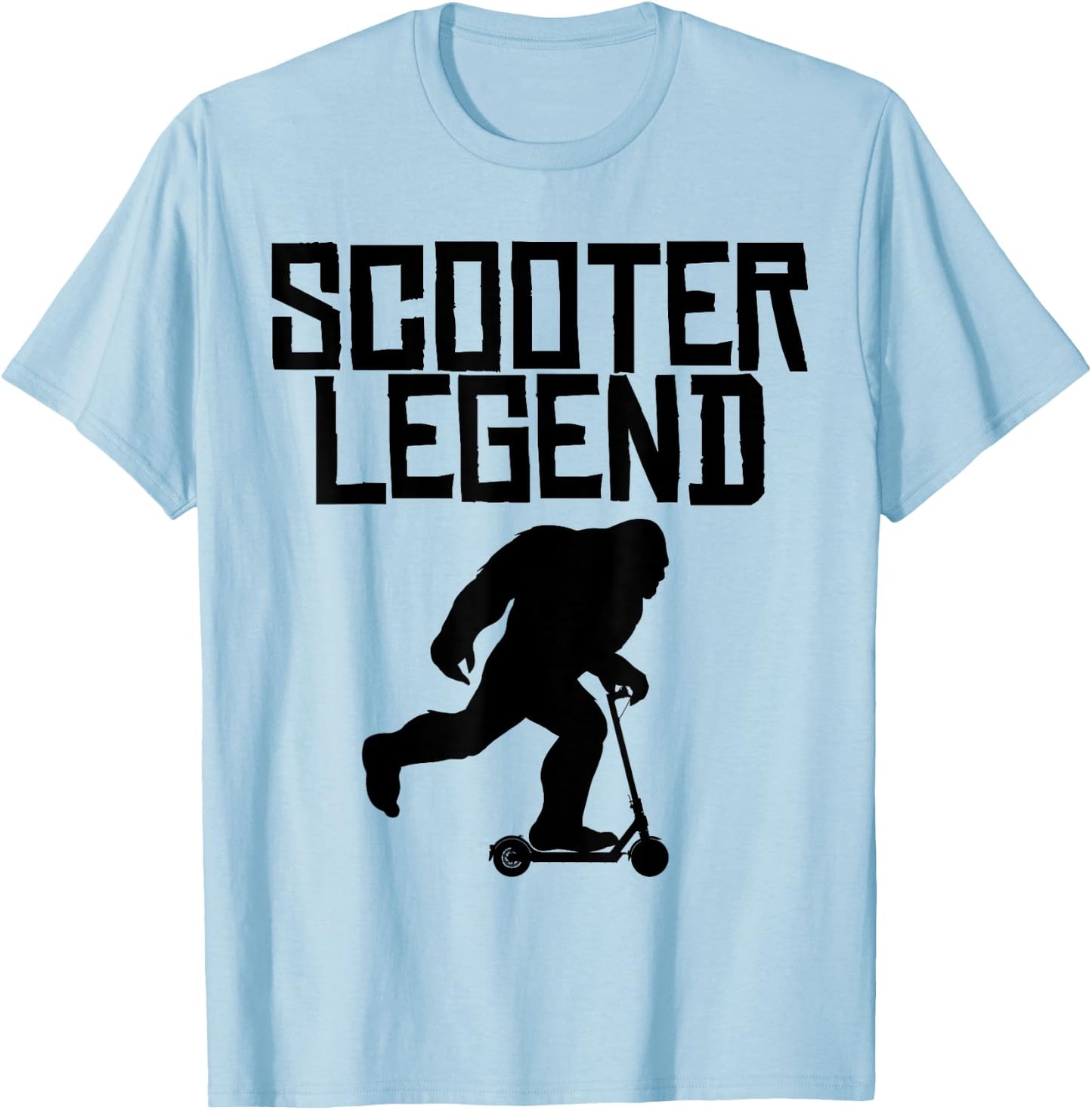 Bigfoot Scooter Legend funny Bigfoot on Scooter T-Shirt - T-Shirt | Light Blue