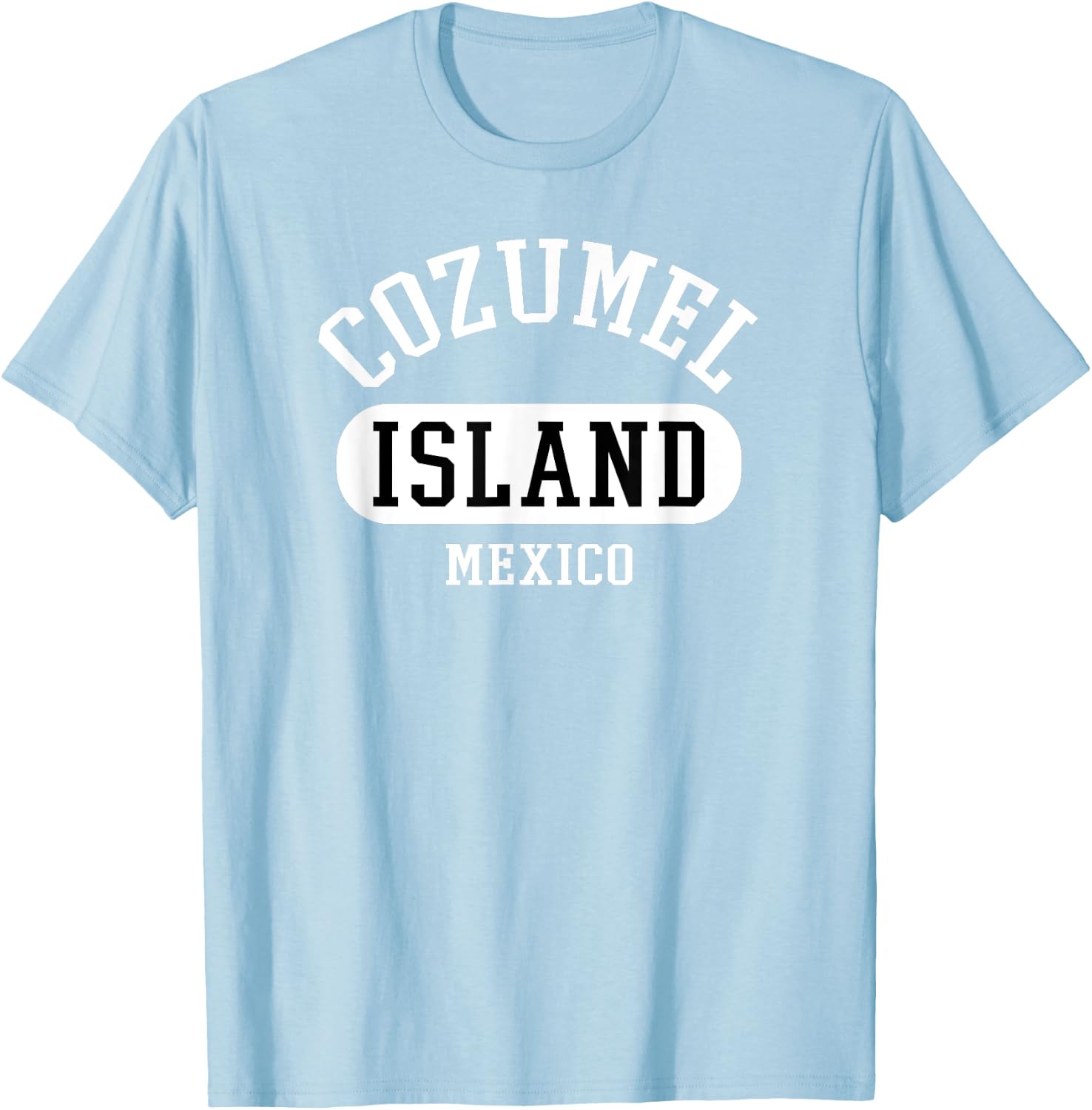 Retro Cool College Style Cozumel Women Men Kids Novelty Art T-Shirt - T-Shirt | Light Blue