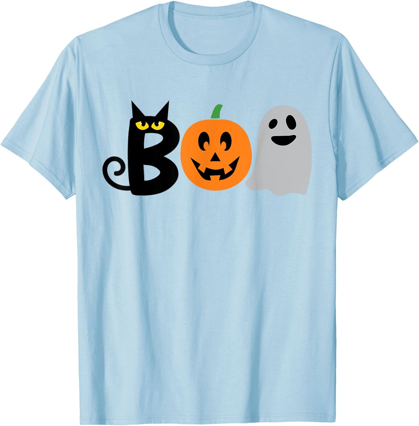 Funny Halloween Shirt. BOO Pumpkins Boys Girls Kids Costume T-Shirt - T-Shirt | Light Blue