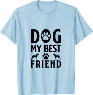 Dog My Best Friend Men Women Kids T-Shirt - T-Shirt | Light Blue