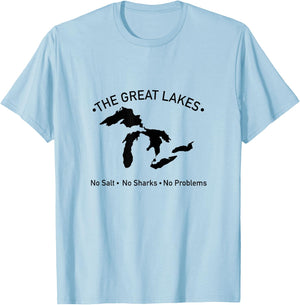 No Salt, No Sharks, No Problem T-Shirt - T-Shirt | Light Blue