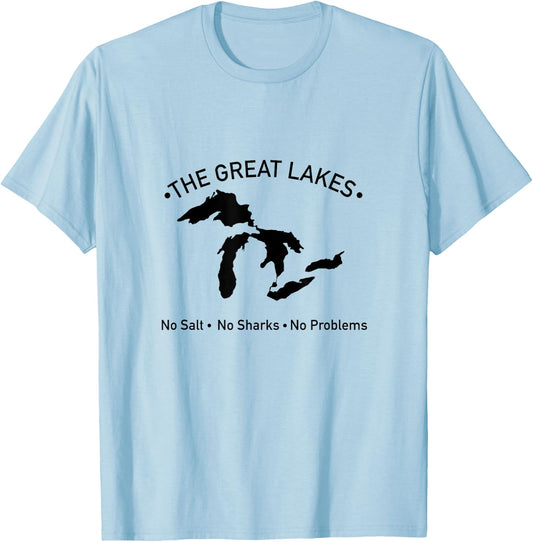 No Salt, No Sharks, No Problem T-Shirt - T-Shirt | Light Blue